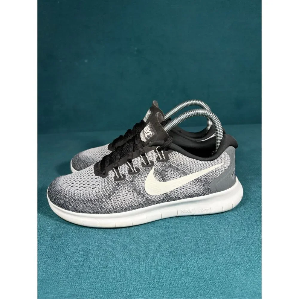 Nike Free RN Women’s Size 7 Gray Black Running Shoes Lightweight Athletic Sneake